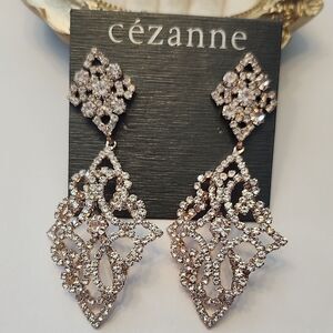 Cezanne Rose Gold Crystal Earrings
